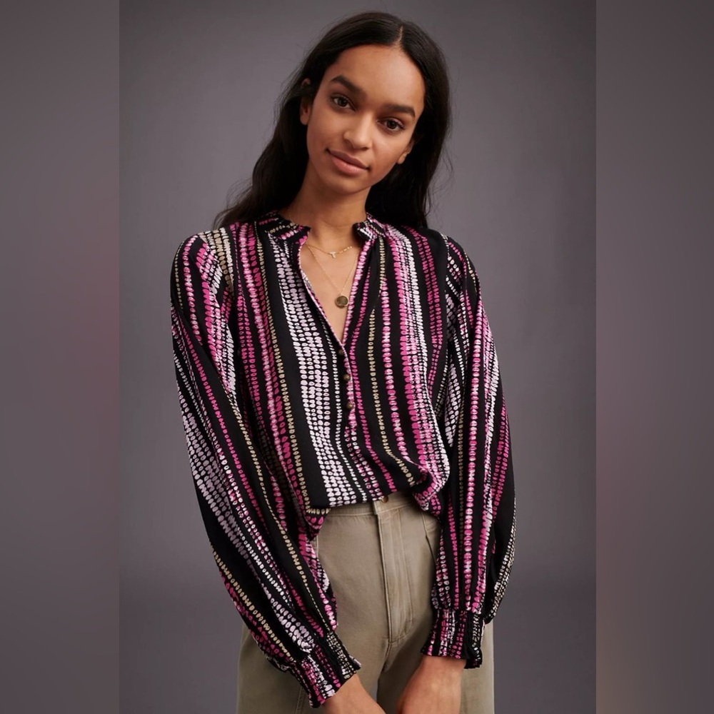 Anthro Maeve Colette Peasant Blouse Sz. Medium - Picture 13 of 13